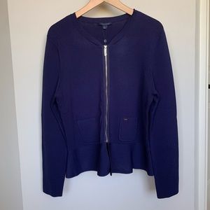 Tommy Hilfiger Navy Zip Up Long Sleeve
